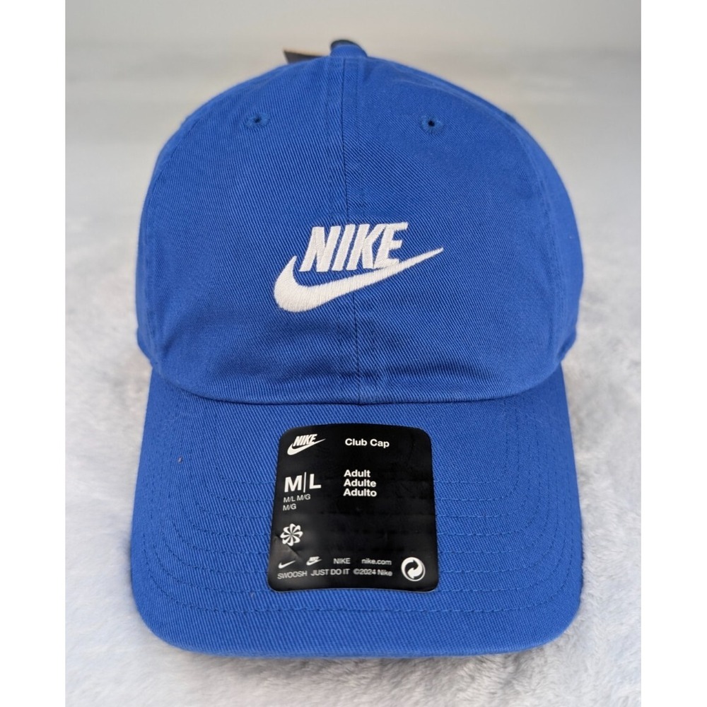 Nike Club Unstructured Futura Wash Cap Royal Blue M/L NWT